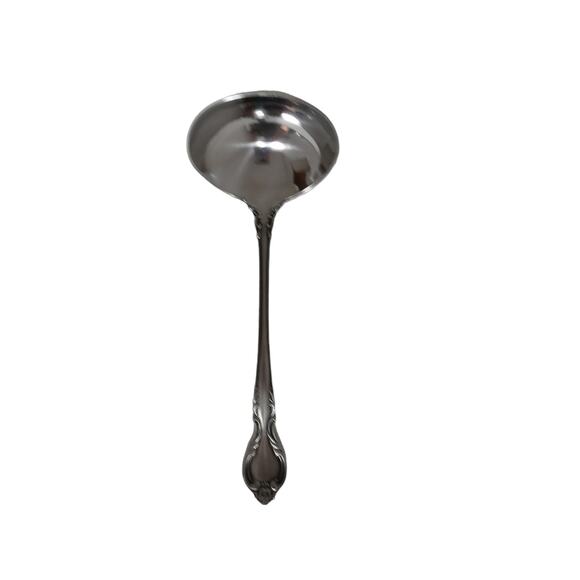 Lyons Queen Fancy Serving Spoon and Gravy Ladle Stainless Steele Vintage 1970s - Picture 10 of 16